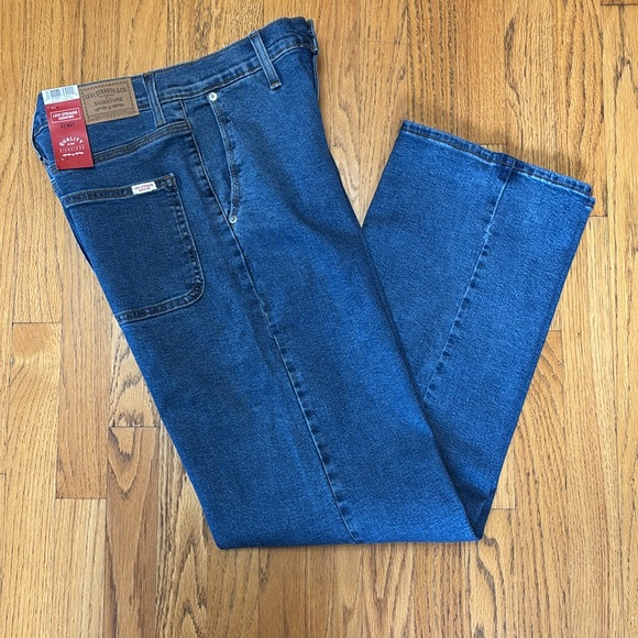Levi’s Heritage High Rise Loose Straight NEW WITH TAG Stretch Blue Jeans Size 4 - Picture 6 of 14